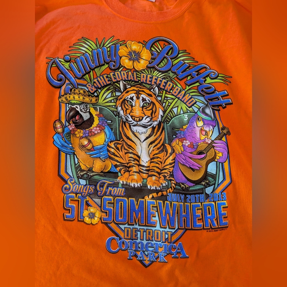 Jimmy Buffett concert t shirt orange XL new